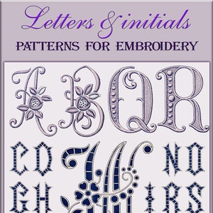 Letters designs pattern,alphabet hand embroidery,vintage french fonts