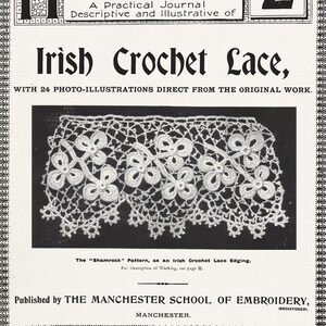 Häkelmuster für irische Spitze, Vintage-Designs, Needlecraft Practical Journal Nr. 21