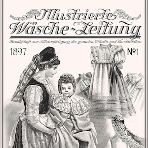 Victorian Underwear Pdf german sewing patterns,GERMAN EDITION,30 vintage Patterns Österr. Wäschezeitung 1897-01