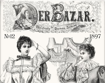 Victorian Underwear pattern,GERMAN EDITION,20 Patterns Der Bazar 1897-29