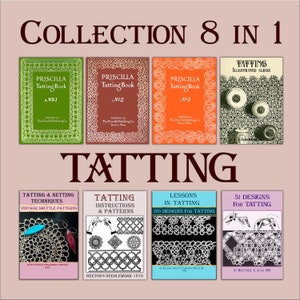 Vintage Tatting Patterns Collection: 8-in-1 Needle & Shuttle Designs (Digital Download)