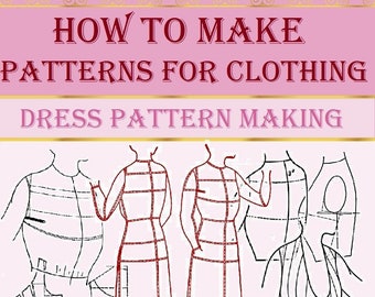 Pattern drafting,making vintage book,sewing guide,step by step pattern