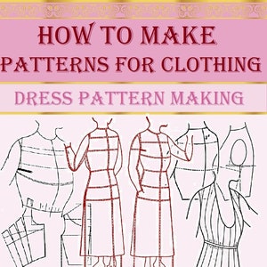 Pattern drafting,making vintage book,sewing guide,step by step pattern