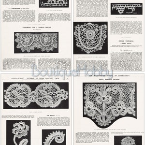 Crochet Irish Lace Pattern,vintage Designs Needlecraft Practical ...