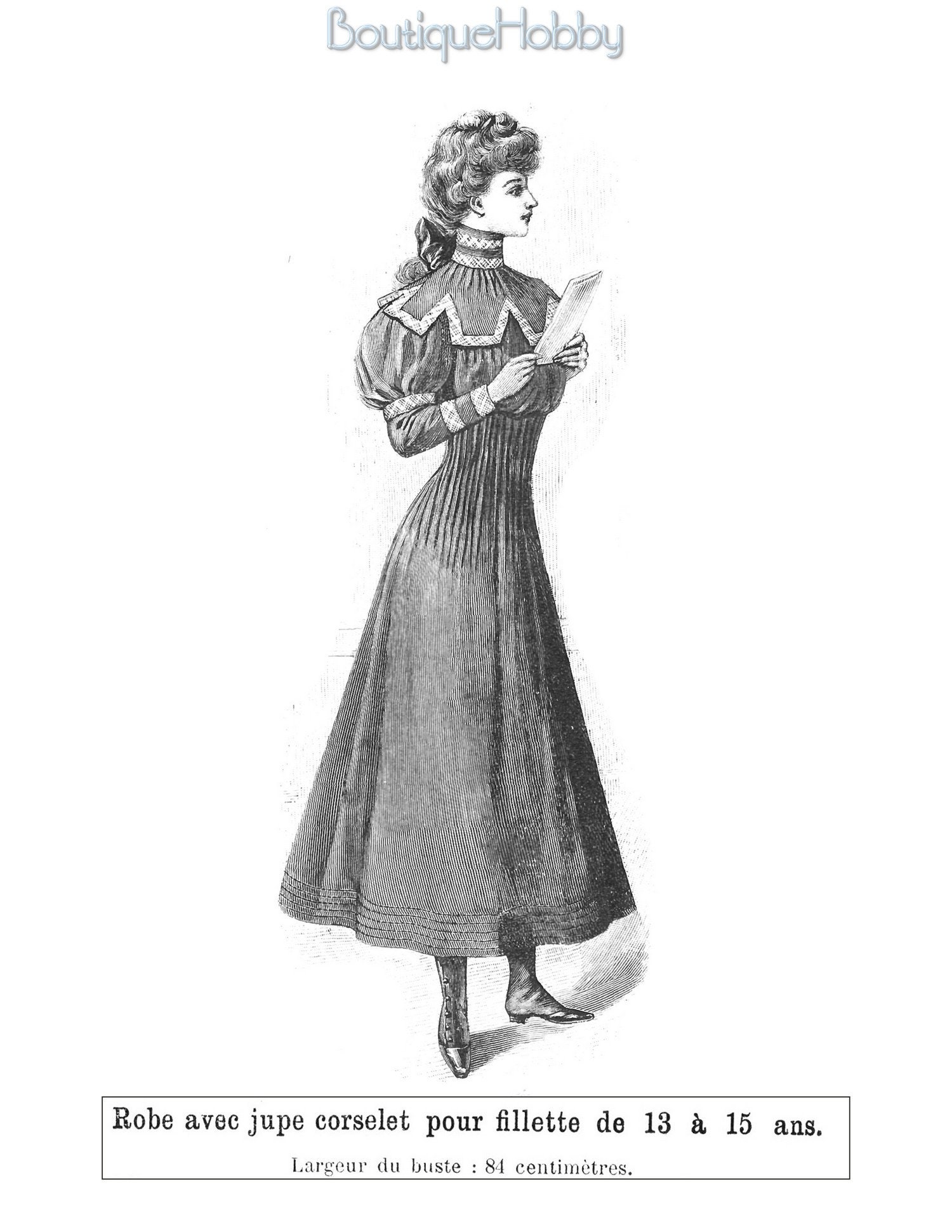 French Sewing Patternsvictorian Dresspdf Sewing Patterns Etsy