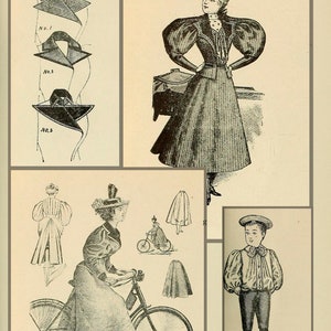 Victorian dress sewing pattern book,retro historical costume patterns image 3