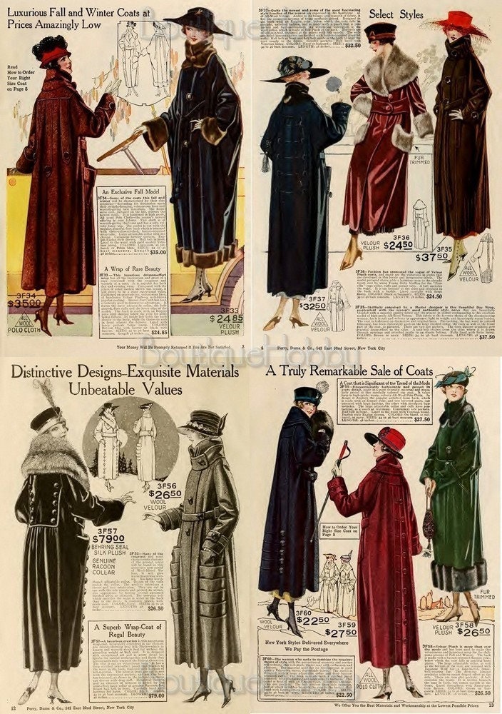 Vintage Fashion Catalog Art Deco Clothes,dress,hats,shoes