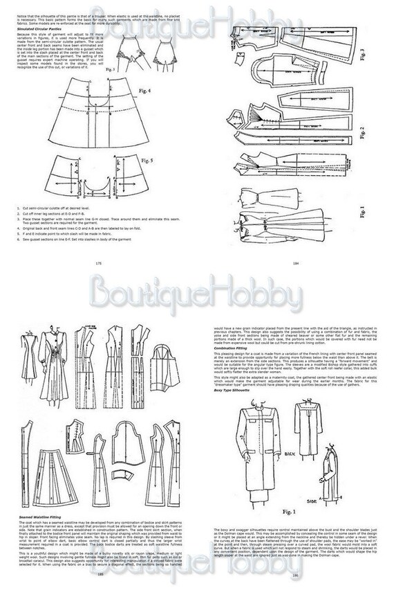 【ビンテージ】型紙 特別展資料集他4冊 1940年代ヴィンテージドレス型紙集：モダンデザイン（PDF） - Etsy 日本