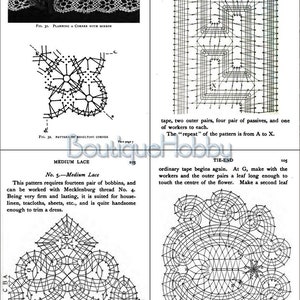 How To Make Bobbin Lace, hand made pillow lace,lace earrings,needlework book image 5