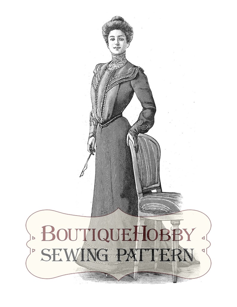 German Sewing Patternsedwardian Dresspdf Sewing Patterns Etsy