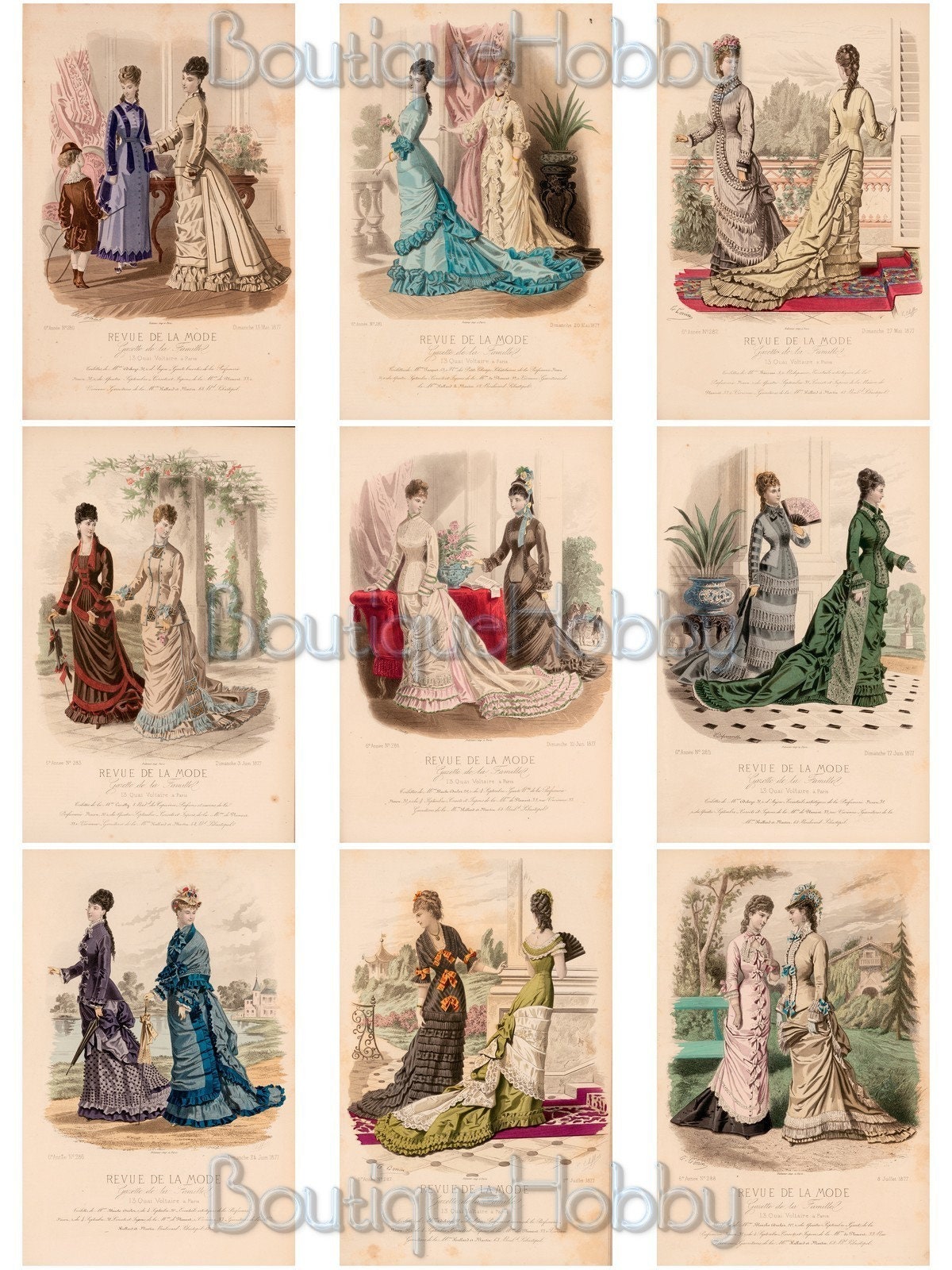 Victorian Fashion Catalog Book,magazine 1877, Pdf Ebook Antique