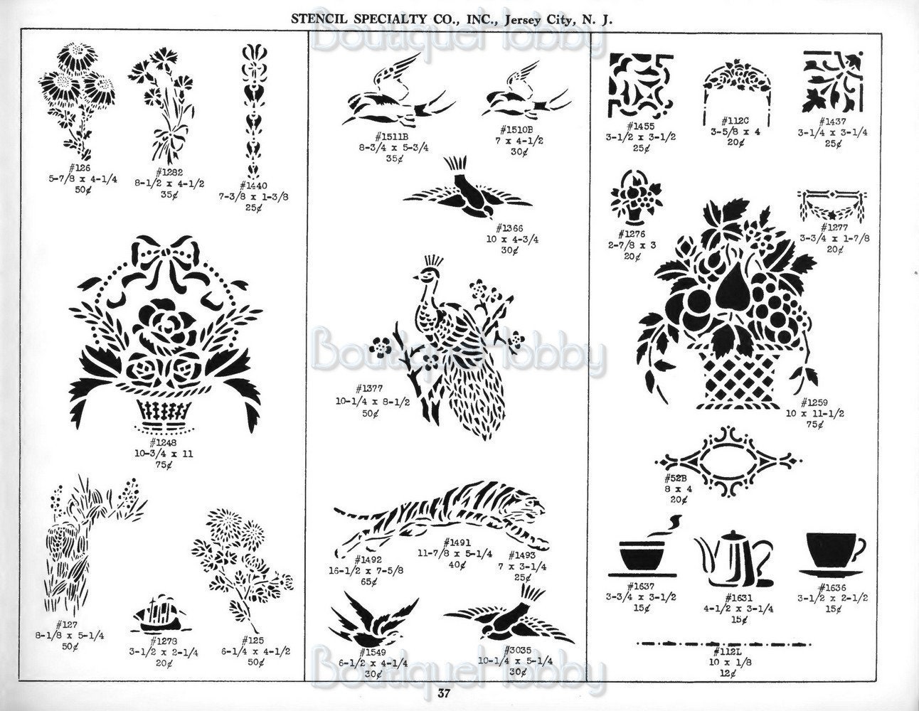 1300 Decorative pattern stencil designsArt Nouveau scrapbook Etsy