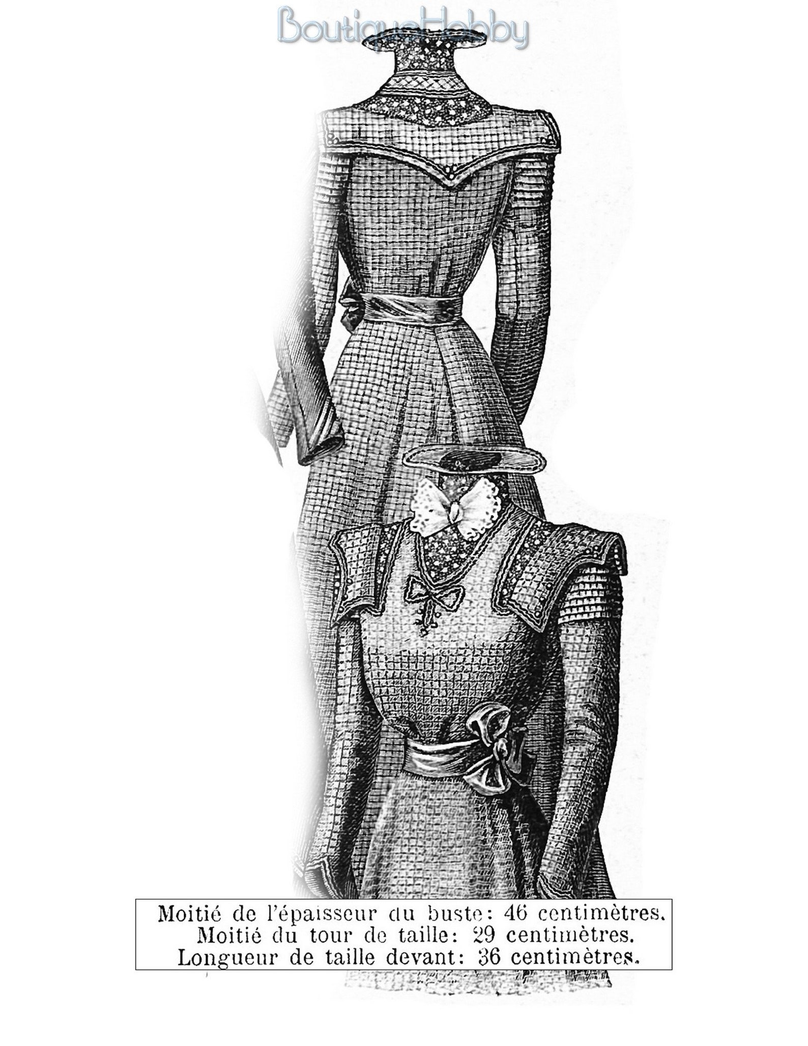 French Sewing Patternsvictorian Dresspdf Sewing Pattern La Etsy