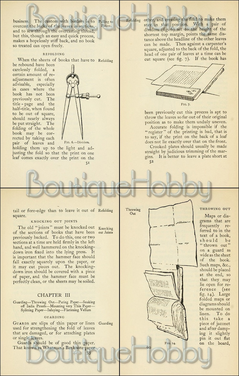 Bookbinding Process Forms Bookbinding Tutorial: DIY Book Making Guide (PDF Download) - Etsy