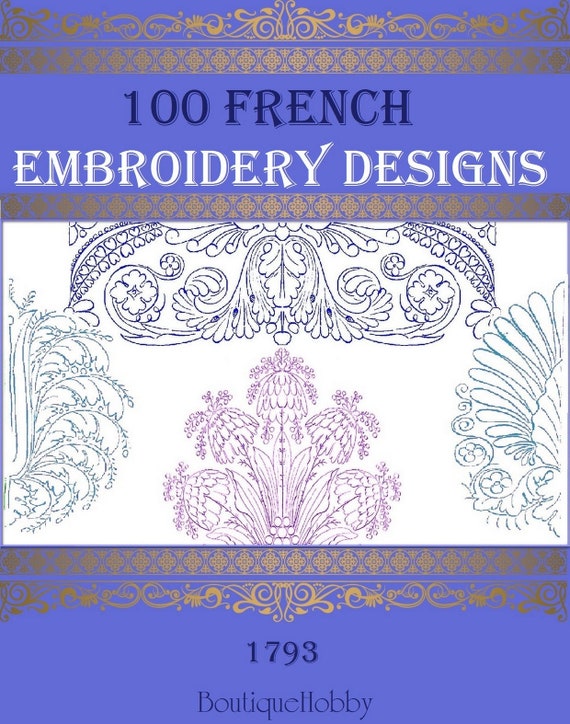Hand french vintage embroidery patternsdesigns motifsPattern Etsy