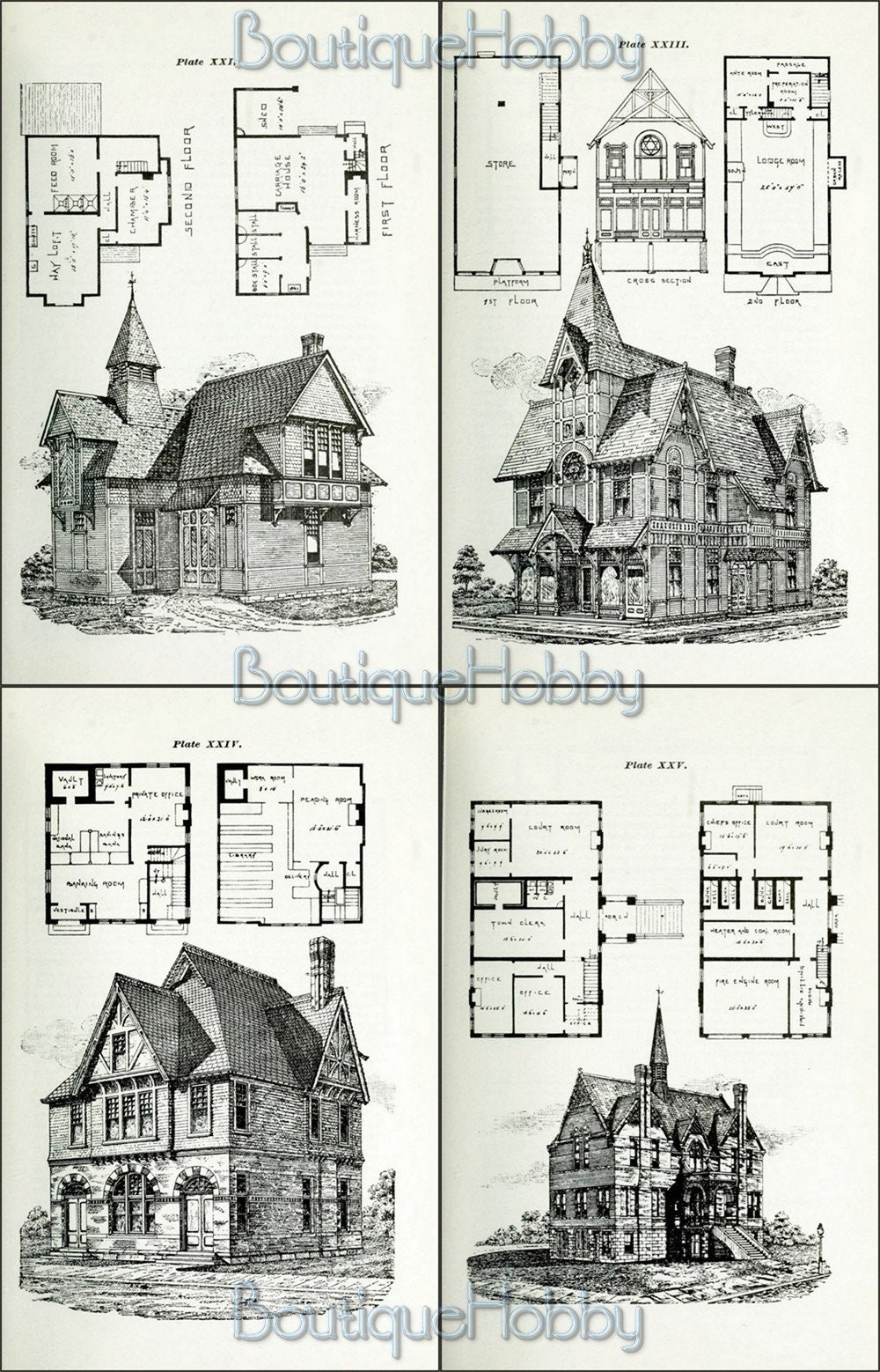 Arquitectura victoriana estadounidense: Libro de planos de