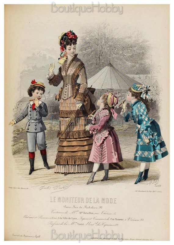 Victorian Fashion Book: 1872-1875 Antique Dress Designs (PDF