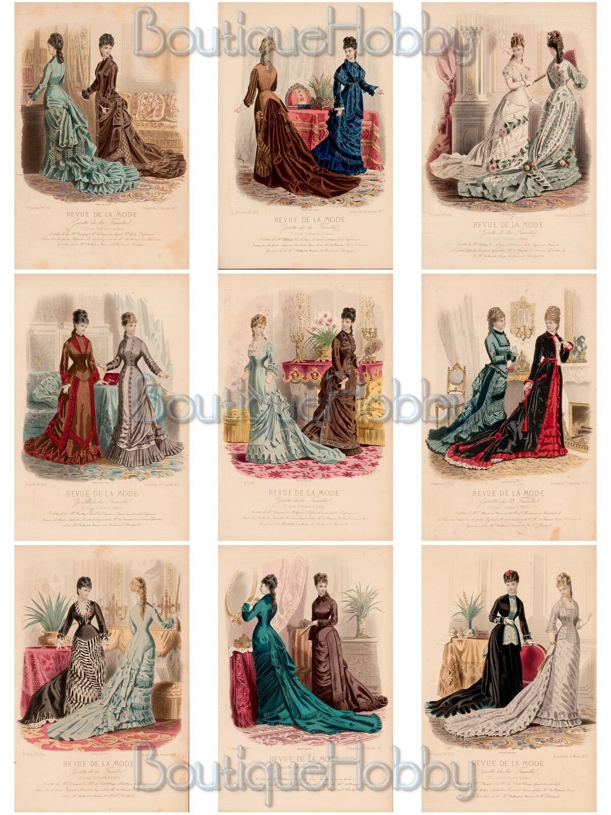 Victorian Fashion Catalog Book,magazine 1877, Pdf Ebook Antique