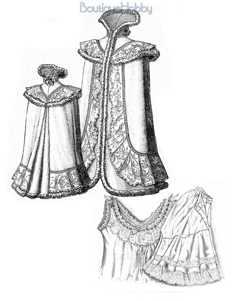 French Sewing Patternsvictorian Dresspdf Sewing Pattern La Etsy