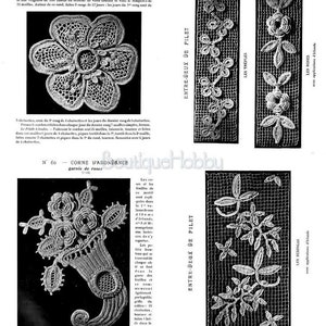 Vintage French Irish Crochet Lace,instructions Pattern Book (Download ...