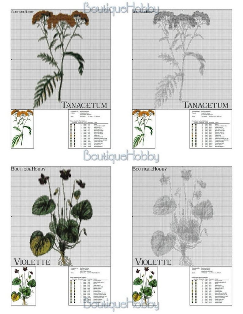 Cross Stitch Pattern Herbs Plants Book Patterns PDF Cross Etsy