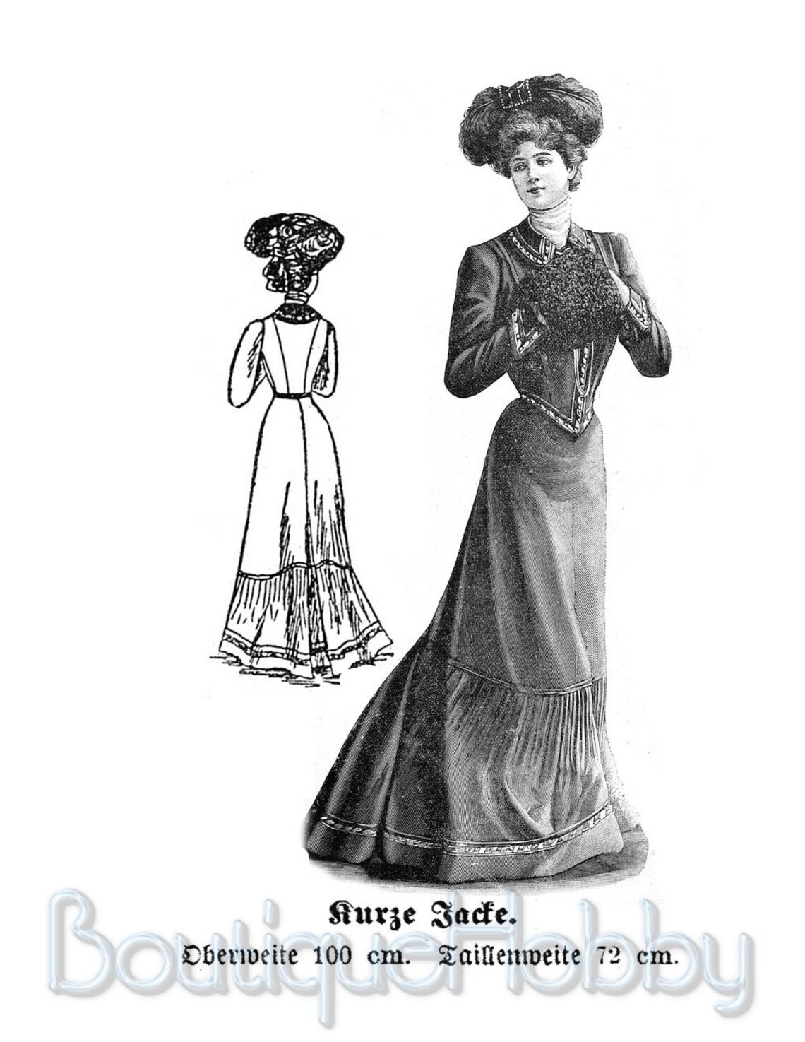 German Sewing Patternsedwardian Dressblatt Der Hausfrau Etsy