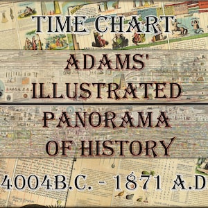 Adams Time Chart,Biblical Time Table Instant Download,Illustrated Panorama of History