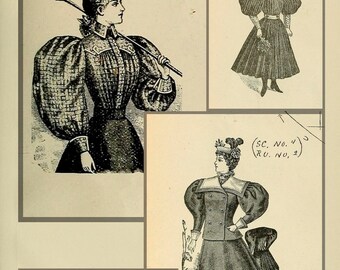 ビクトリア朝のドレスの縫製パターンブック、レトロな歴史的衣装