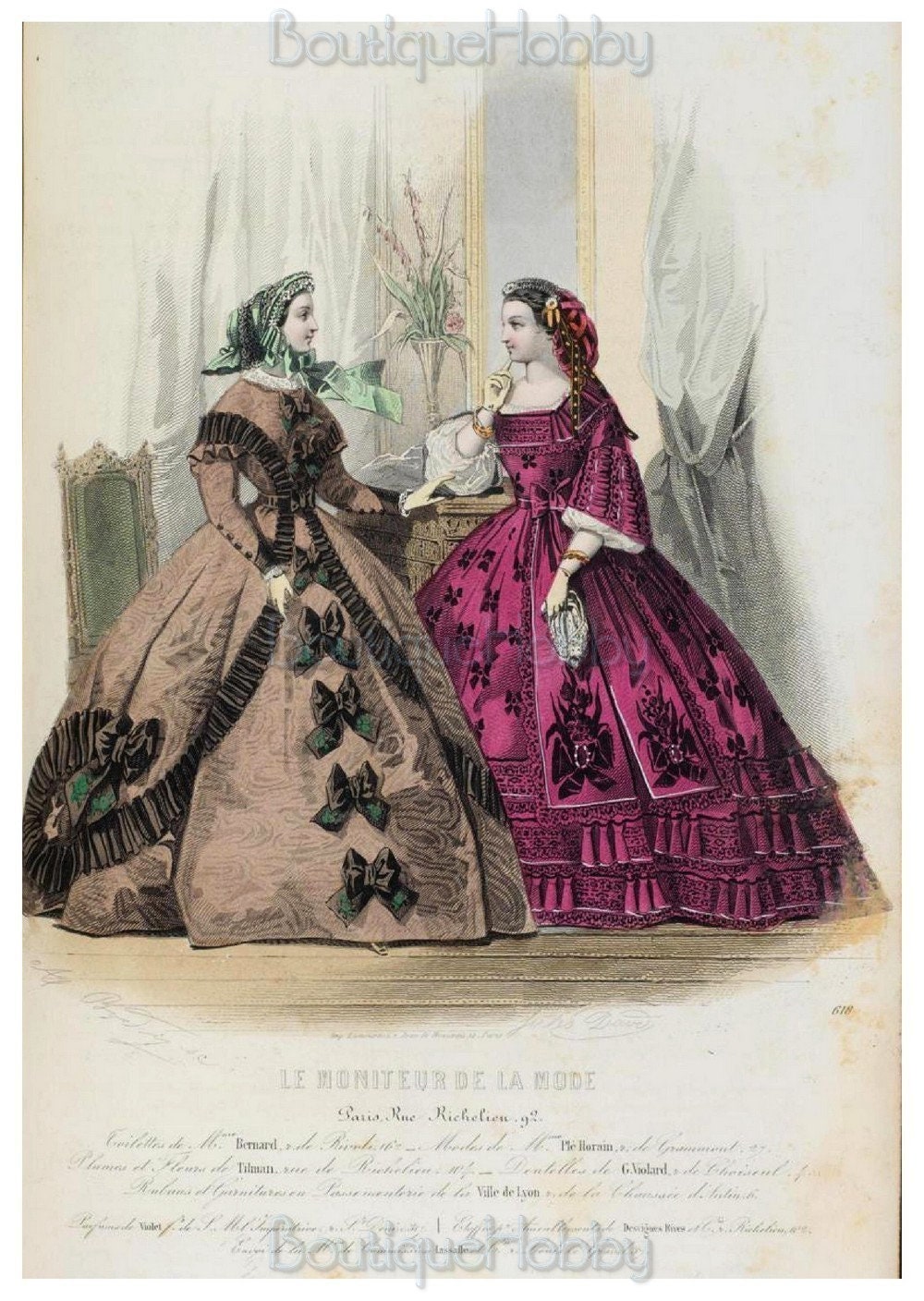 Vintage Victorian Fashion Catalog Dress Designs,antique Rare
