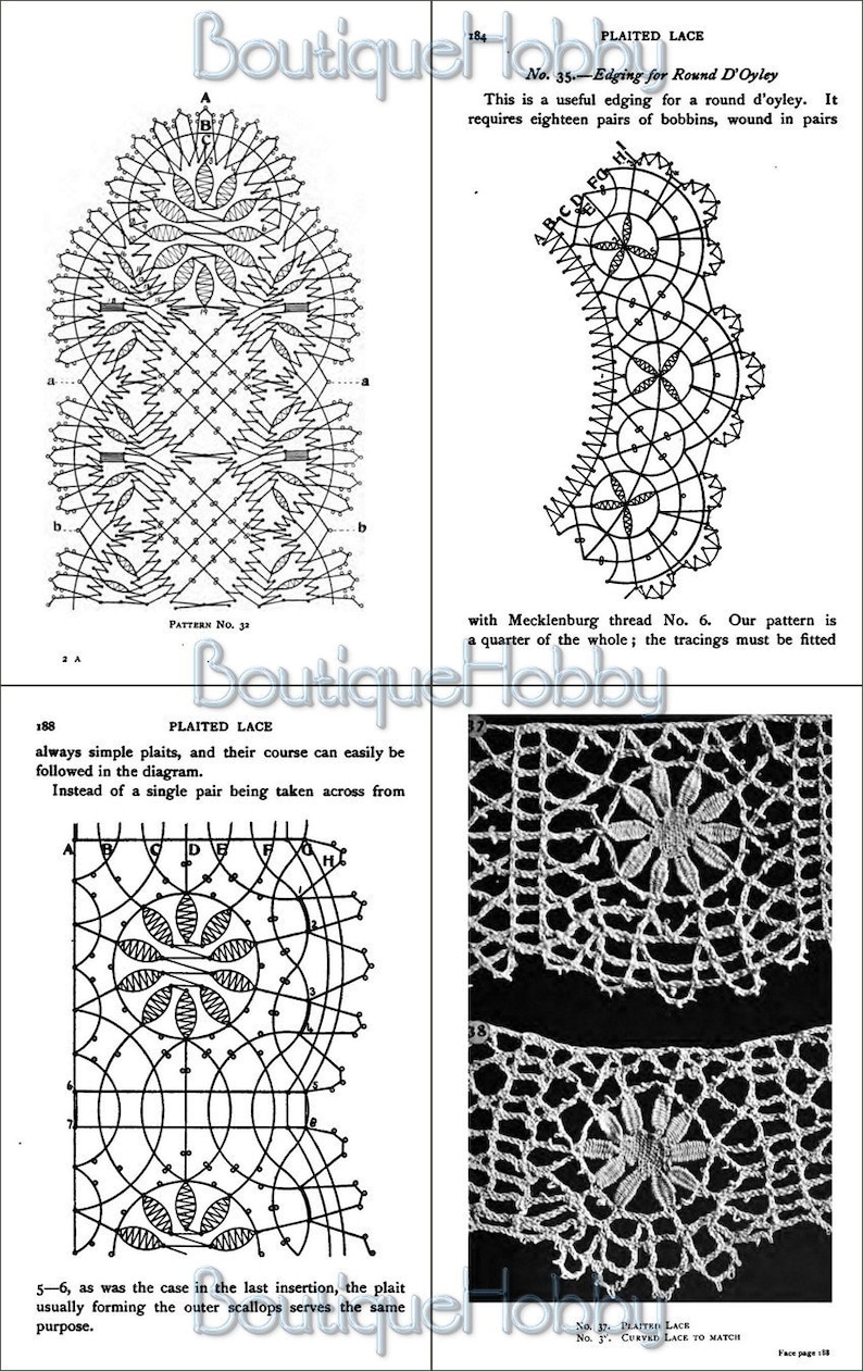 How To Make Bobbin Lace, hand made pillow lace,lace earrings,needlework book image 9