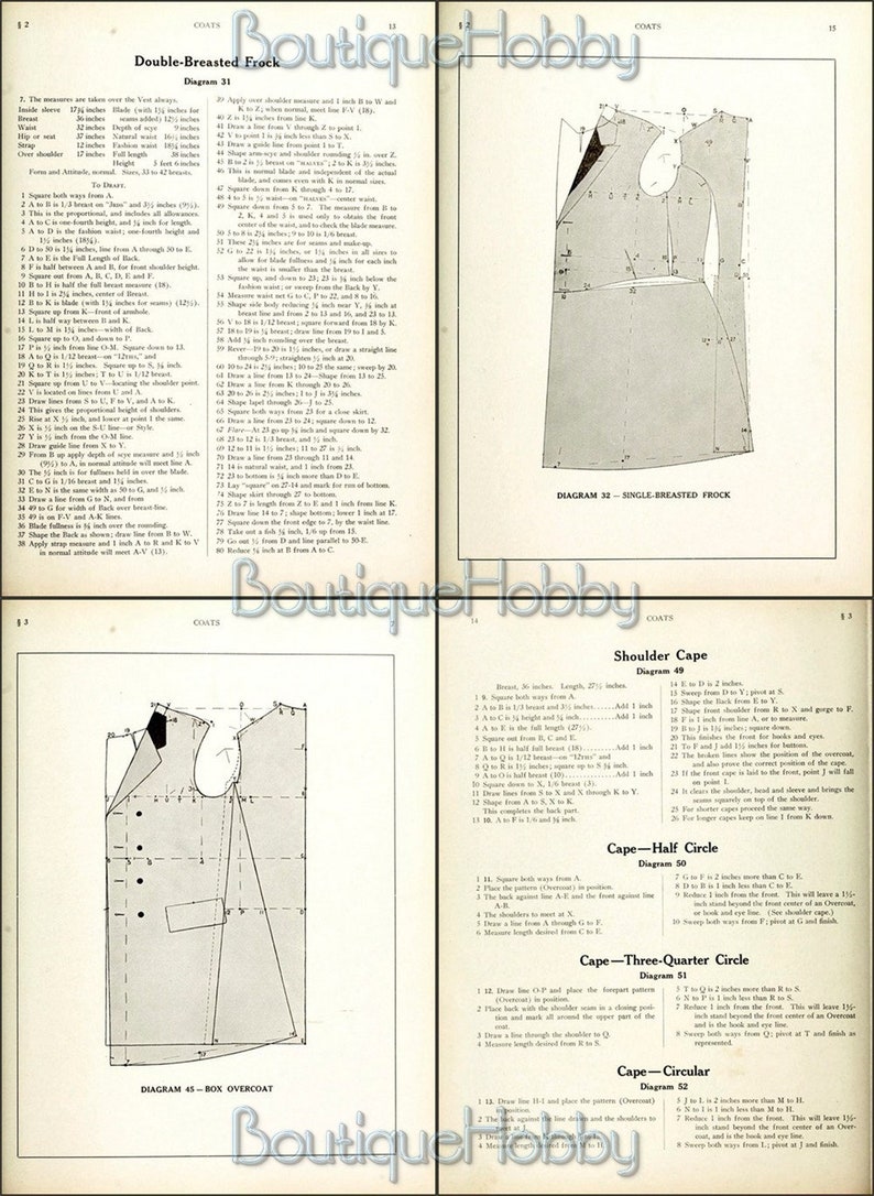Vintage Victorian Mens Clothestailoredgarment Cuttingmens - Etsy