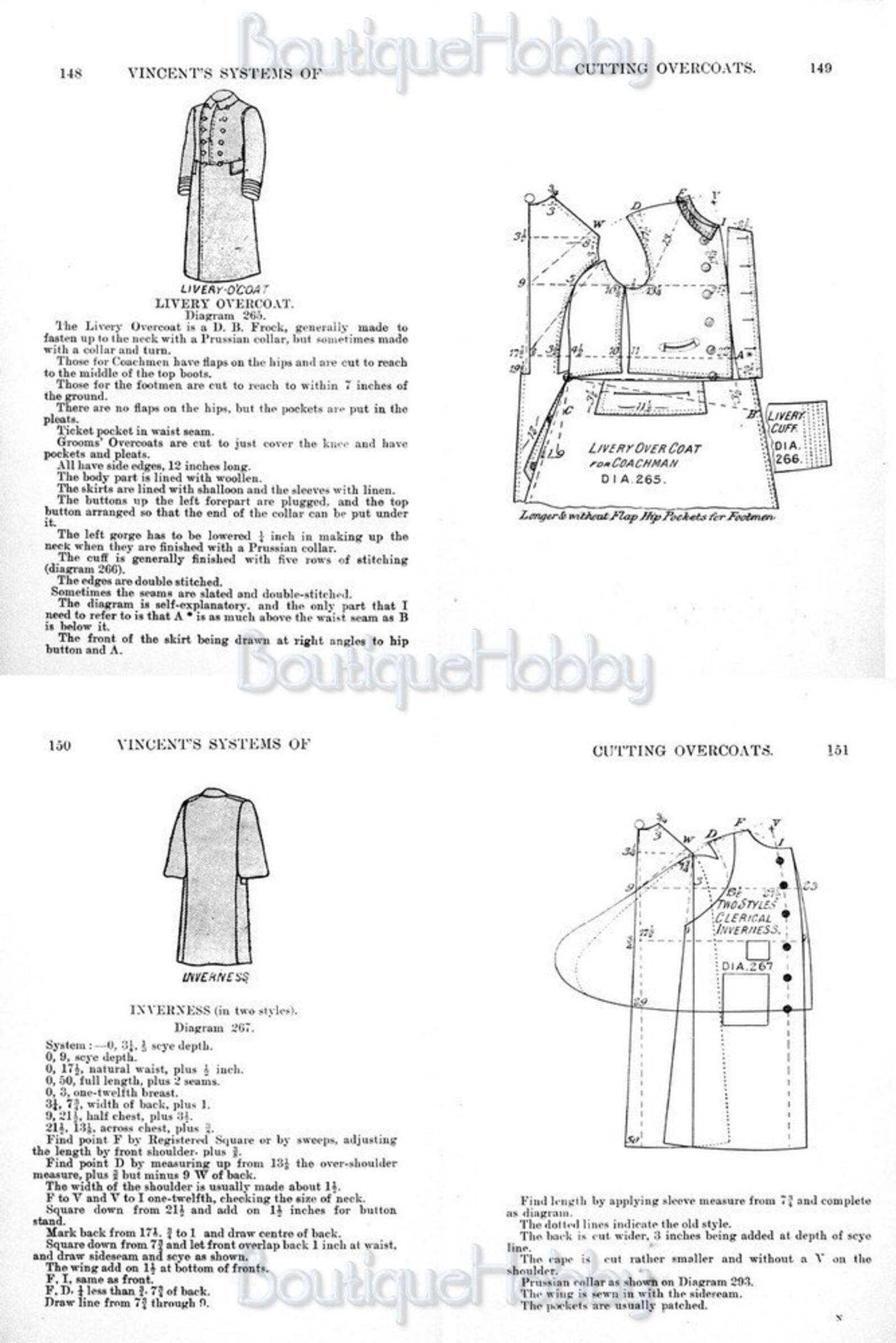Tailoring Pattern designgarment sewingVincent's systems Etsy