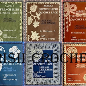 Vintage crochet book Collection of 6 xFrench irish lace