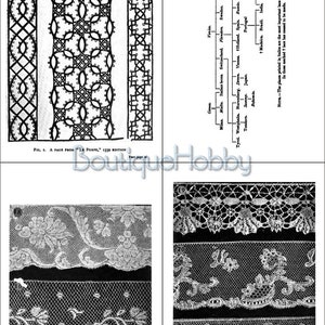 How To Make Bobbin Lace, hand made pillow lace,lace earrings,needlework book image 4