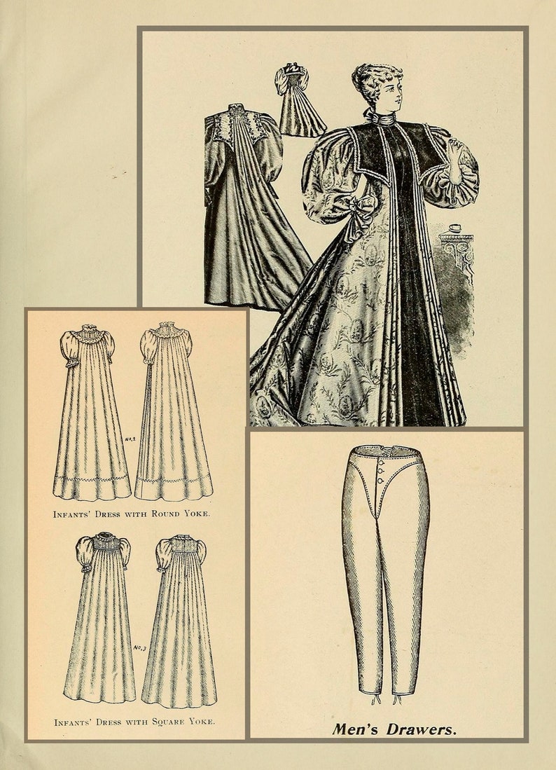 Victorian dress sewing pattern book,retro historical costume patterns image 6