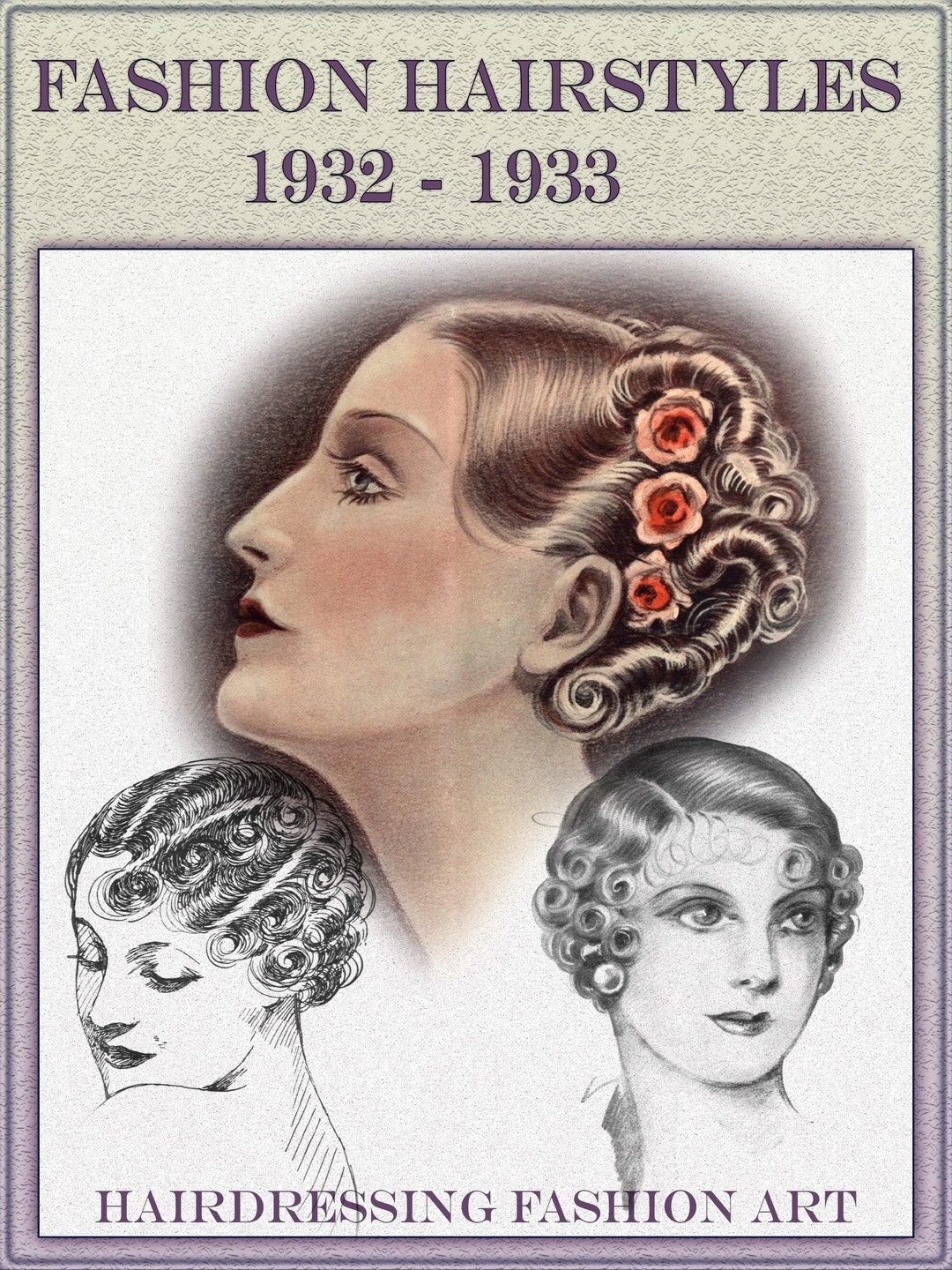 Vintage Ladies Ephemera Printable,vintage Hairstyles Catalog 1930s