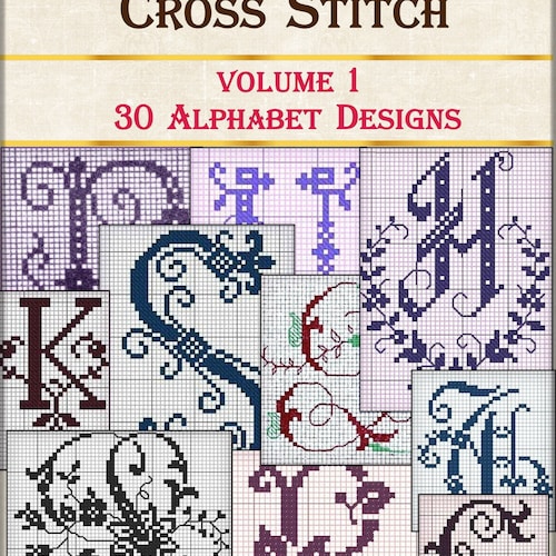 Cross Stitch Pattern Alphabet Cross Stitch Monogram Etsy