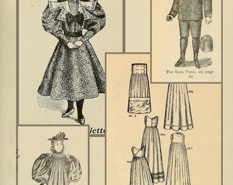 ビクトリア朝のドレスの縫製パターンブック、レトロな歴史的衣装