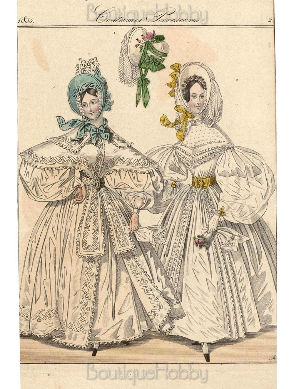 Vintage Catalogue Victorian Fashion Dress Design,antique