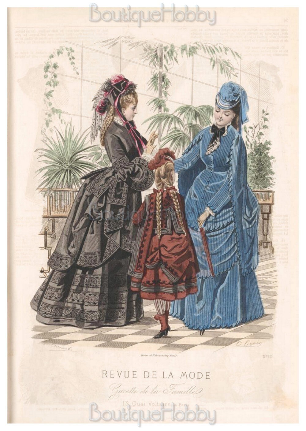 ビクトリア朝のファッションブック：1872～1875年のアンティークドレス