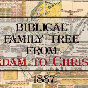 Bible History Genealogical Chart: Adam to Christ (Instant Download)