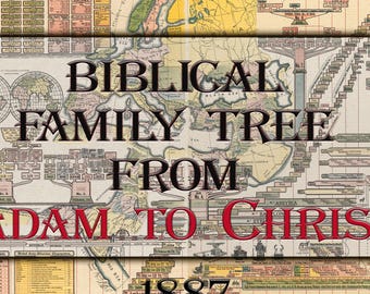 Bible History Genealogical Chart: Adam to Christ (Instant Download)