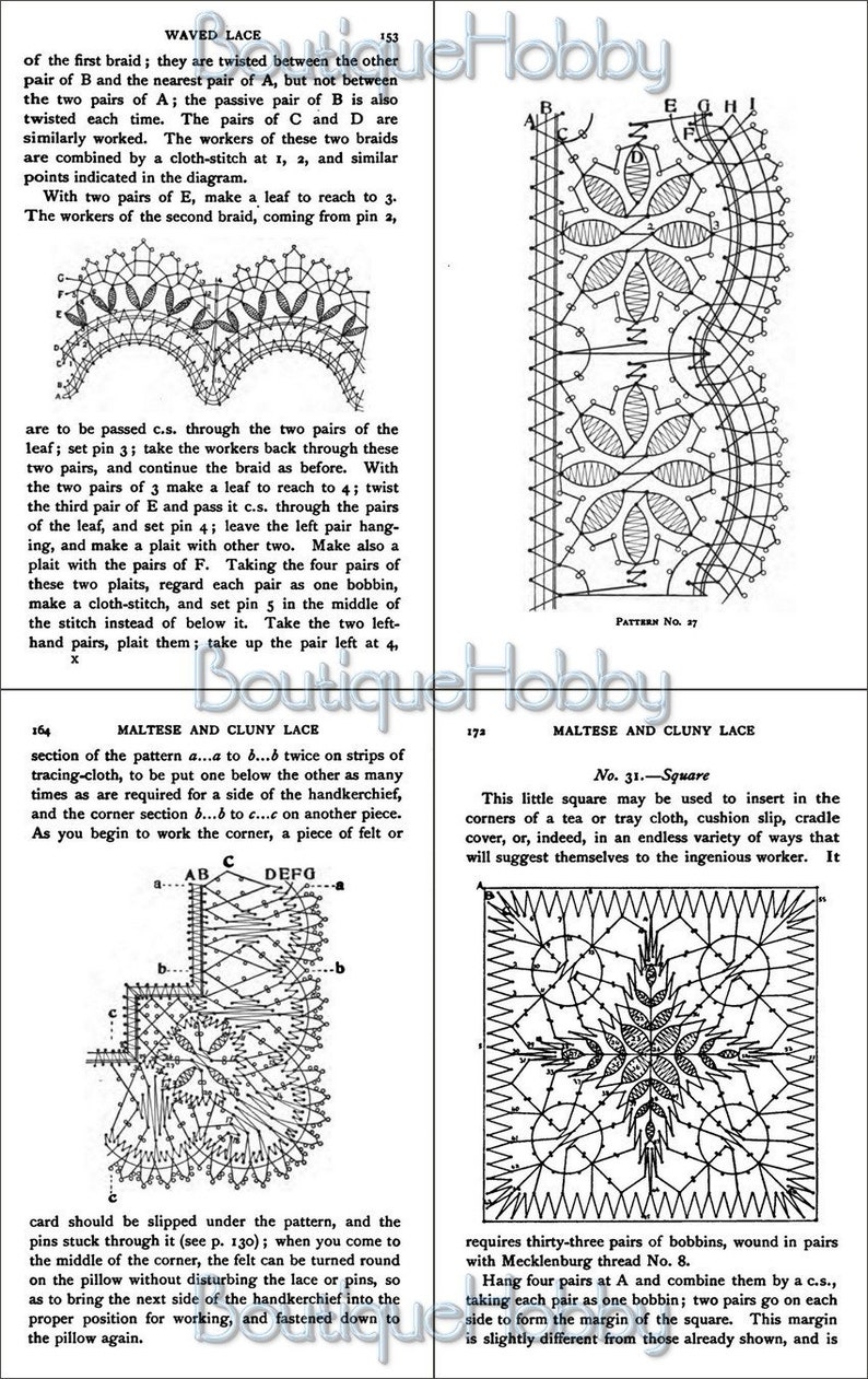 How To Make Bobbin Lace, hand made pillow lace,lace earrings,needlework book image 8