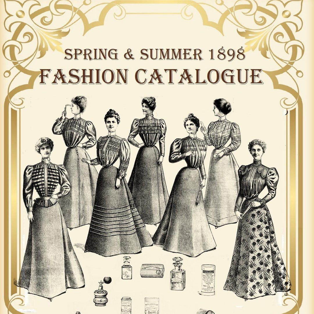 Vintage Catalog,victorian Fashion Book,1898 New York Fashion Vintage Catalog,victorian Fashion Book,1898 New York Fashion