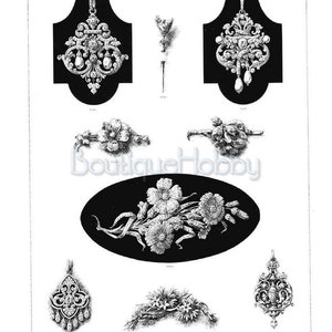 Pu&ograve; includere: Una collezione di gioielli vintage, tra cui ciondoli, spille e orecchini. I gioielli sono realizzati in argento e presentano dettagli intricati e motivi floreali.
