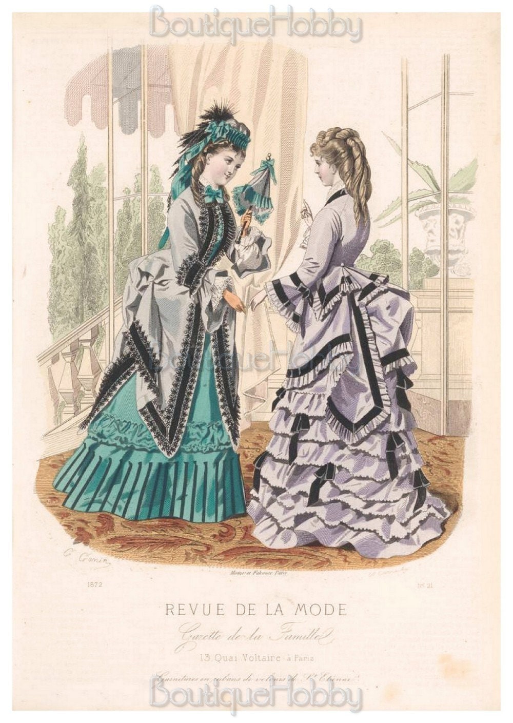 Victorian Fashion Book: 1872-1875 Antique Dress Designs (PDF