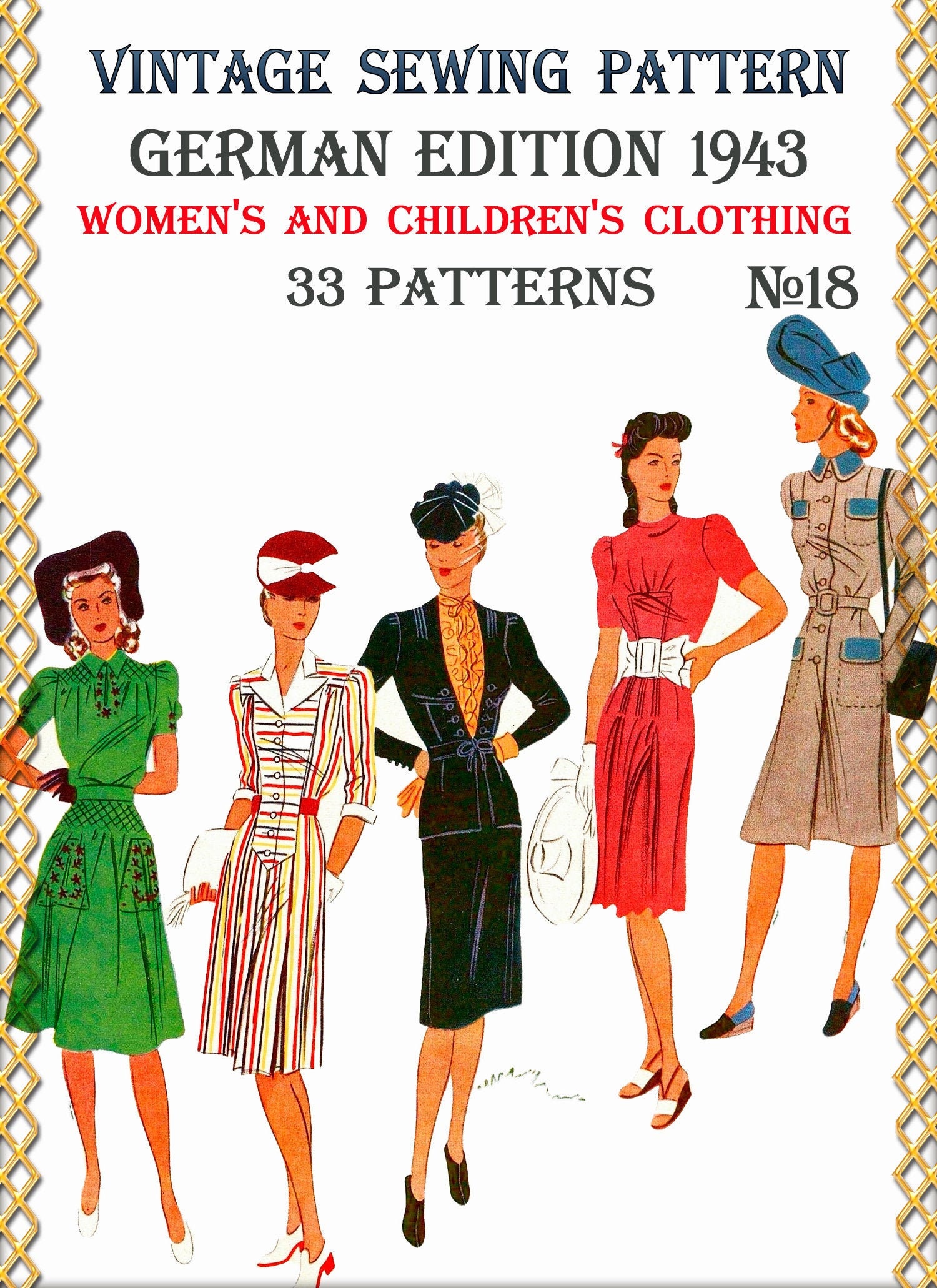 German Sewing Patterns 1940s Blouse 33 Patterns Blatt Der Etsy German Sewing Patterns 1940s Blouse 33 Patterns Blatt Der Etsy