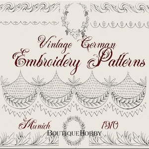 German Hand Embroidery Designs Pattern Book ,vintage patterns