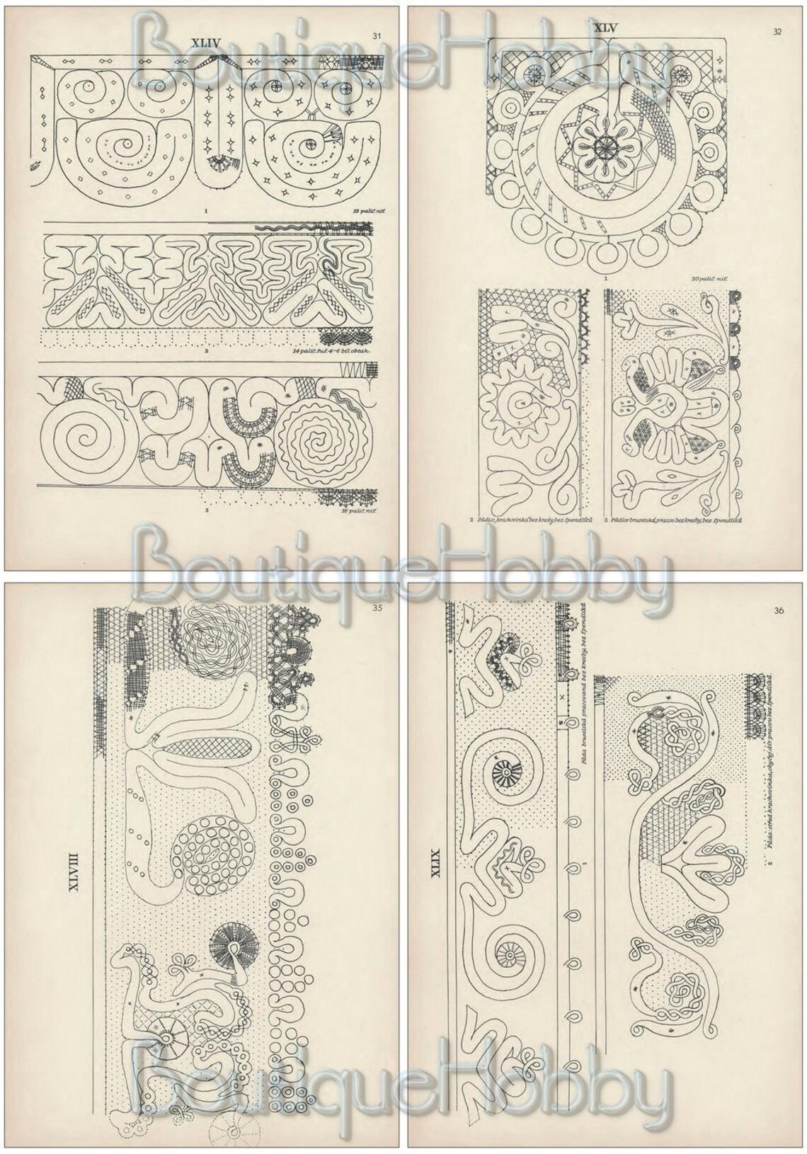 400 Vintage Slavic Lace Patterns: Needlework Design (PDF Download) - Etsy