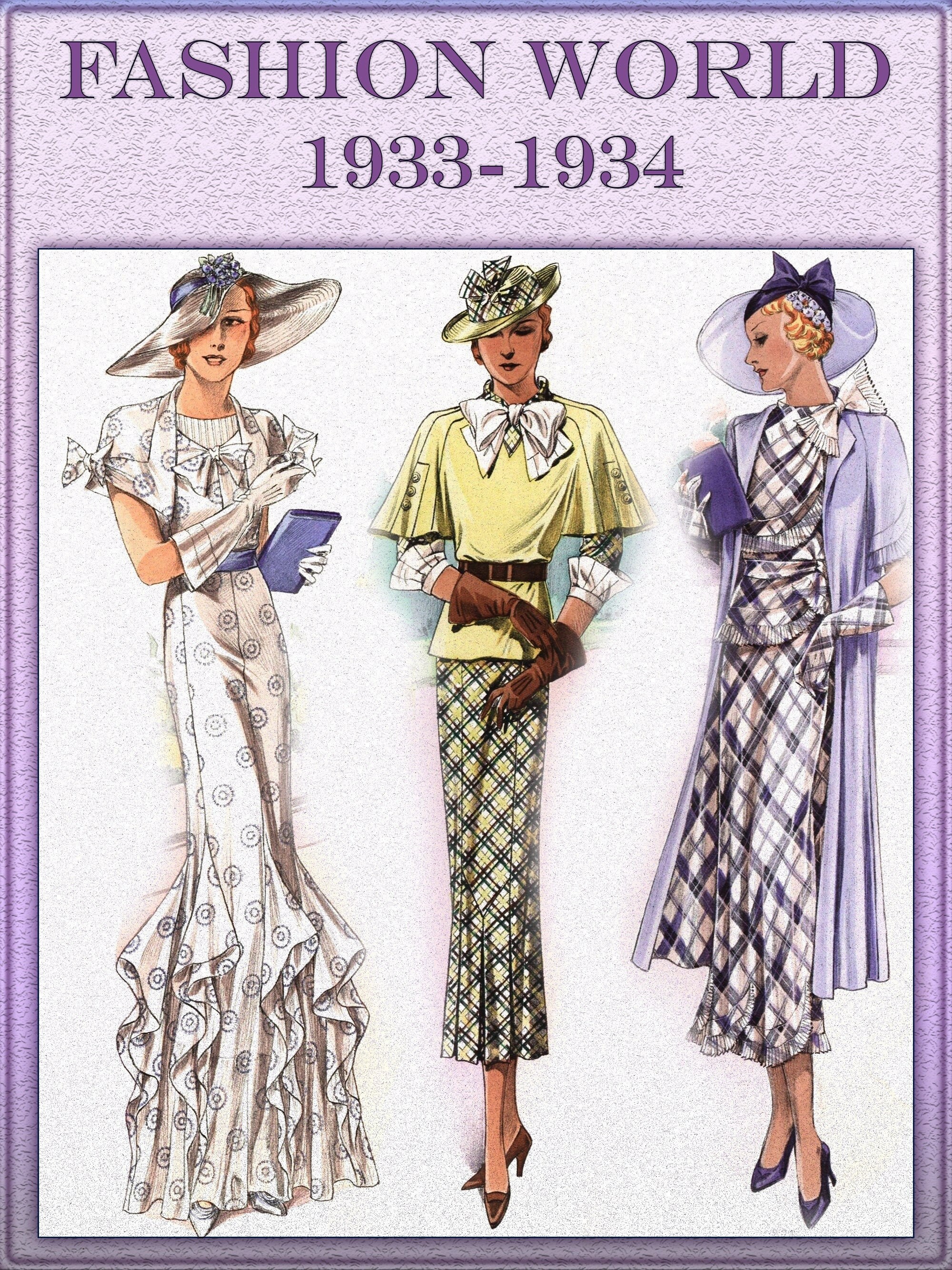 Catalogo de moda vintage de los anos 1930 ilustracion de ropa femenina art deco diseno de vestidos 1933 1934 Etsy Espana